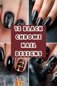 12 Black Chrome Nail Designs To Elevate Your Edgy Style
