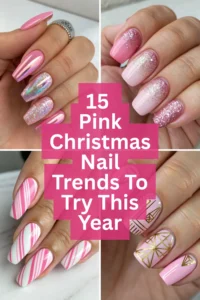 15 Pink Christmas Nail Trends To Try This Year