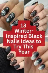 13 Winter-Inspired Black Nails Ideas to Try This Year