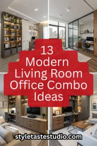 13 Modern Living Room Office Combo Ideas — Full-Room Views