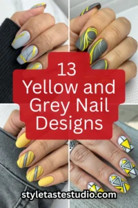 13 Yellow and Grey Nail Designs That Will Brighten Your Look