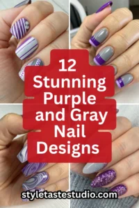 12 Stunning Purple and Gray Nail Designs You Need to Try