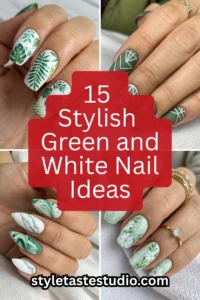 15 Stylish Green and White Nail Ideas to Try Now