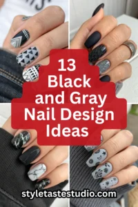 13 Black and Gray Nail Design Ideas That Will Steal the Spotlight