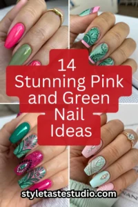 14 Stunning Pink and Green Nail Ideas