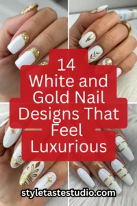 14 White and Gold Nail Designs That Feel Luxurious