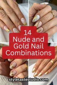 14 Nude and Gold Nail Combinations You’ll Fall in Love With
