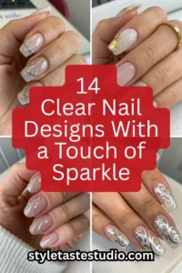 14 Clear Nail Designs With a Touch of Sparkle