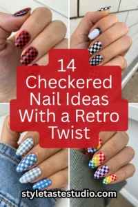 14 Checkered Nail Ideas With a Retro Twist