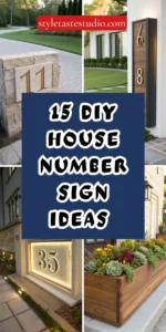 15 DIY House Number Sign Ideas to Boost Your Curb Appeal Instantly