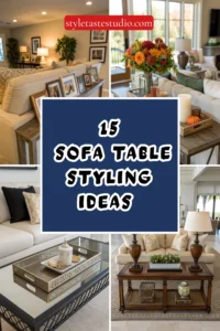 15 Sofa Table Styling Ideas for Open-Concept Living Rooms