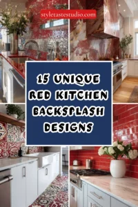 15 Unique Red Kitchen Backsplash Designs for a Modern Look