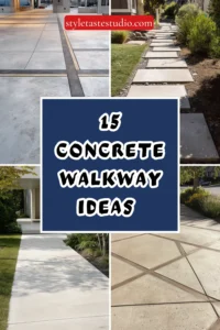 15 Concrete Walkway Ideas for a Simple, Elegant Outdoor Look
