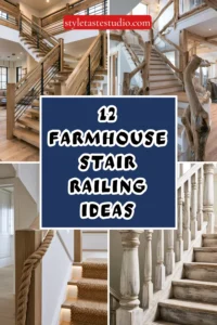 12 Farmhouse Stair Railing Ideas for Rustic Charm