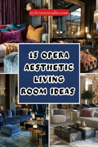 15 Opera Aesthetic Living Room Ideas for Dark Luxe Drama
